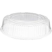 CaterLine Plastic Round Dome Lid, 14-Inch, Clear 25-Count
