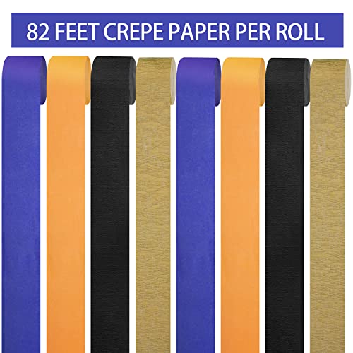 8 Rolls Crepe Paper Streamer Rolls Hanging Party Decorations Crepe Paper Streamers Tassels Backdrop Perfect For Birthday Wedding Graduation Halloween New Year Party Decoration #TOP3