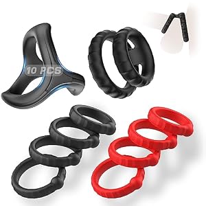 Silicone Penis Ring Set Sex Toys for Men, Amortoy 10...