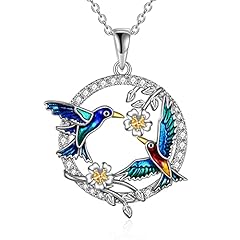 Silver hummingbird necklace