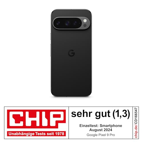 Google Pixel 9 Pro – Android-Smartphone mit Gemini ohne SIM-Lock, Dreifach-Rückkamerasystem, 24 Stunden Akkulaufzeit und EIN 6,3 Zoll großes Super Actua-Display – Obsidian, 128GB – Bild 5