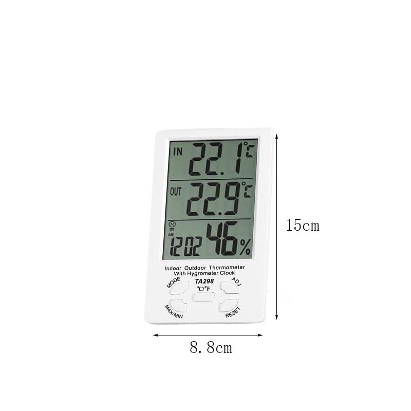 ABS Digital Dual-Temperature Display Thermometer Indoor Outdoor Large Screens