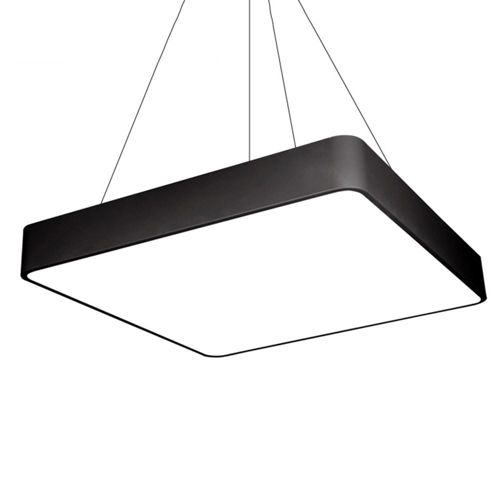 Lampadario a Sospensione Moderno e Minimalista in Metallo Nero, lampadario a Sospensione Bianco Freddo Regolabile per Sala da Pranzo, Soggiorno, Camera da Letto e Illuminazione del corridoio.