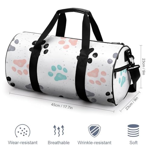 Sac de voyage empreintes de chien compact contre le désordre en rando