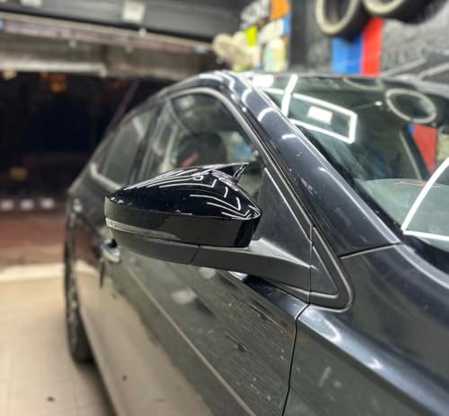 Image of ABS Quality Virtus Batman Side Mirror Cover for VW Black Virtus Mirror Cap 2 PC Side Mirror Covers for Car Protection
