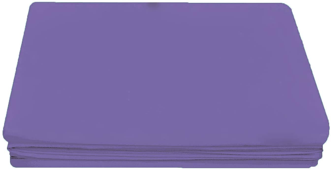 Percale Polycotton Flat Sheet Easy Care (Lilac, Super King)