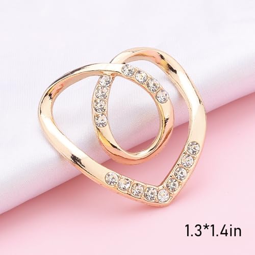 Image of Scarf Ring Clip for Women 4PCS T-Shirt Clips Metal Round T-Shirt Tie Ring Rhinestone Pearl Tshirt Clips Buckle Clothing Ring Wrap Holder