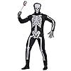 Halloween Skeleton Bodysuit, Horror Cosplay Kostuum, met hoofddeksels voor vrouwen Mannen Perfecte Gift Choice Black L