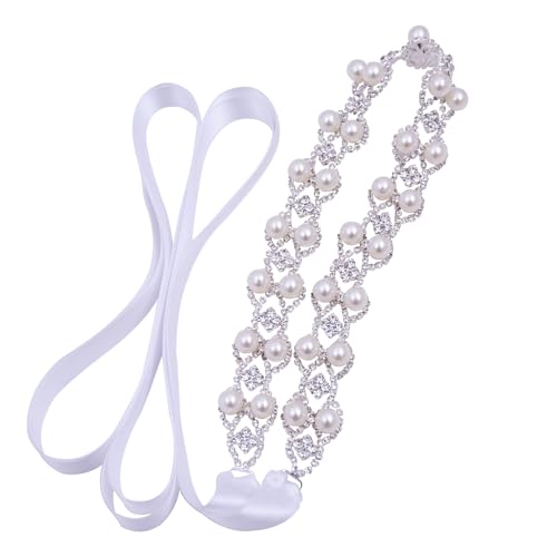 Bridal Belt Pearl Crystal Wedding Belt Sash,Handmade Rhinestone