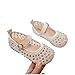 Ctreela Girls Chic Rivet Flat Shoes Dress Shoes Ballet Flats Slip-on Fashion Girl Shoe for Wedding School Party Birthday Beige