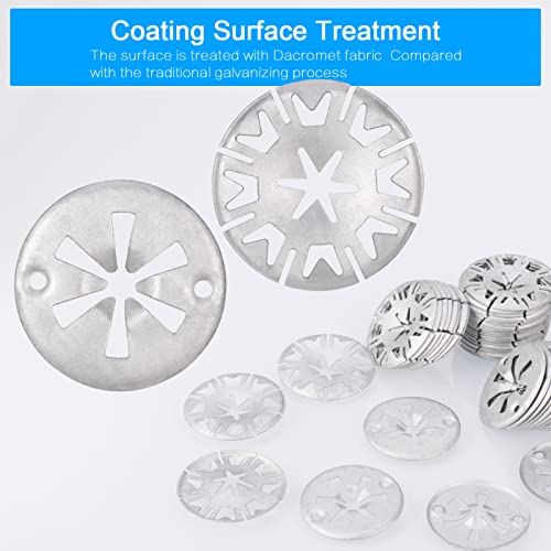 Zocipro 60 Stück Klemmscheiben Hitzeschutzblech,Metall Star lock Sicherungsscheiben, Edelstahl Klemmscheiben zur Befestigung von Clips und Hitzeschildern unter der Haube