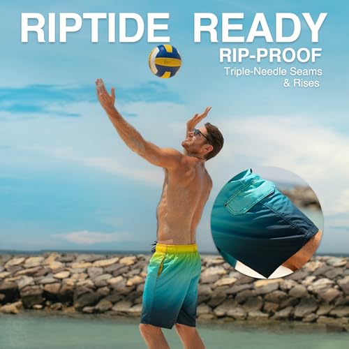 Image of Kanu Surf Men's Big Viper Extended Size Stripe Swim Trunk