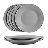 Greenandlife 10inch/5pcs Dishwasher & Microwave Safe Wheat Straw Plates - Lightweight & Unbreakable,
