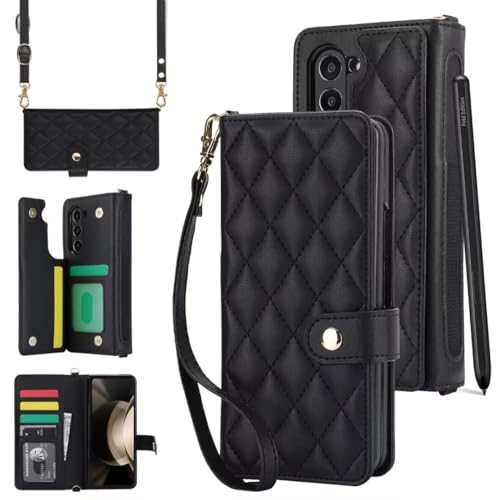 Coque Samsung Z Fold 5 étui portefeuille en cuir cadeau idéal pour fille