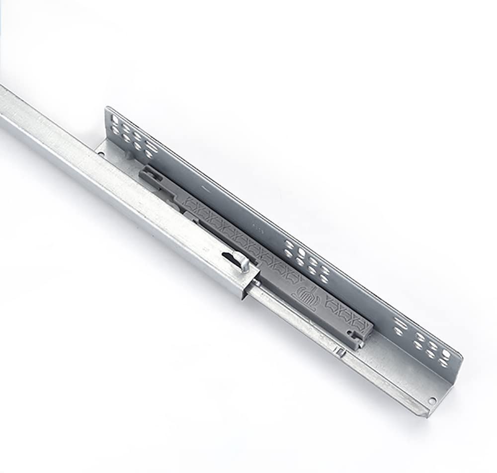 Guide per cassetti con chiusura ammortizzata, Guide for cassetti nascoste a estrazione totale sottotop con chiusura ammortizzata, 30 kg, confezione da 2