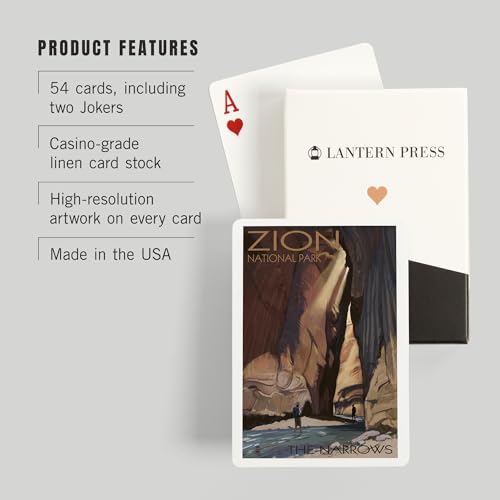 Lantern Press Naipes Poker Zion National Park 52 cartas miniatura 3