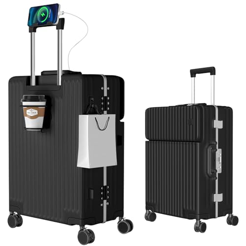 [Ashard] スーツケース 多機能フロントオープン キャリーケース...