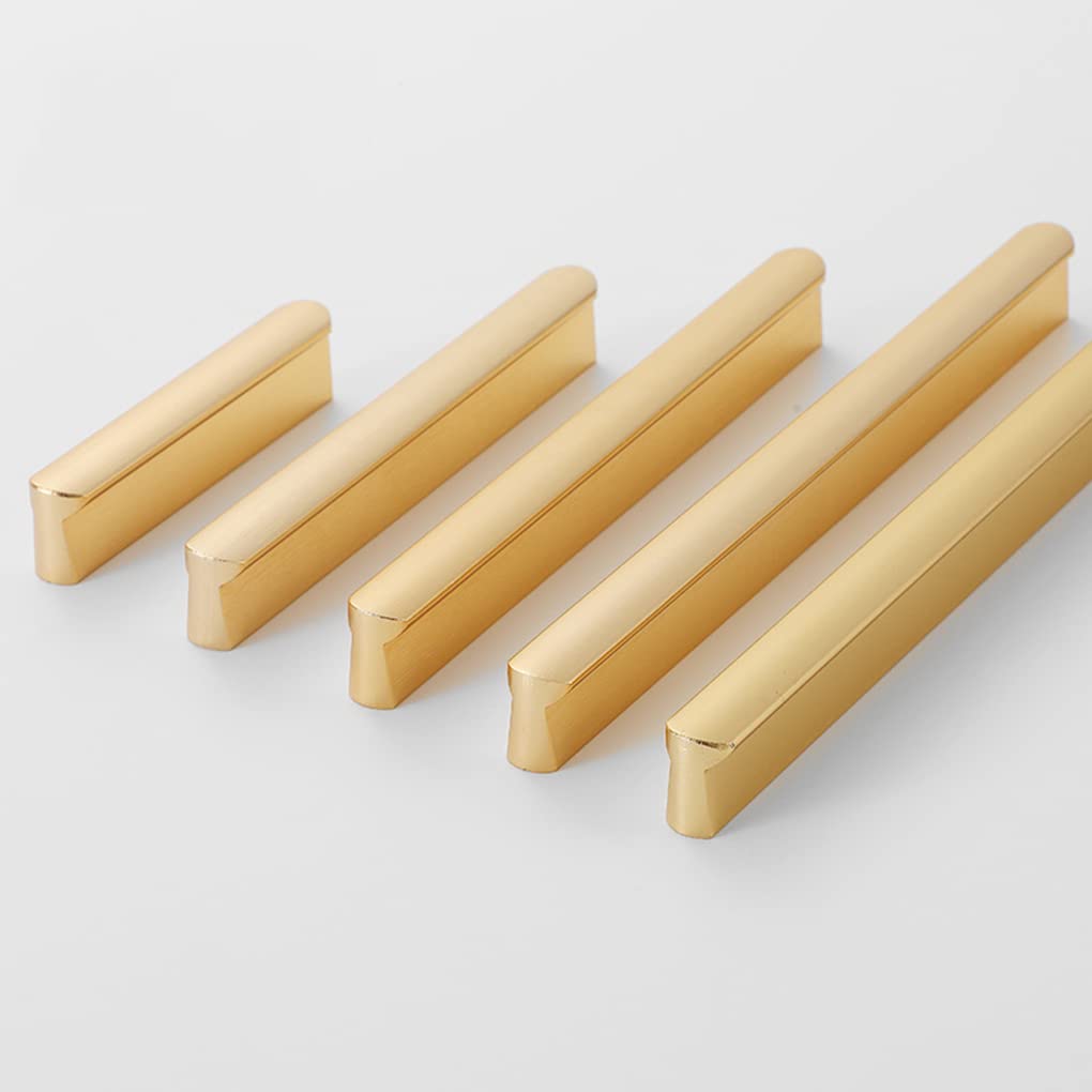 2 pezzi Maniglioni per Armadio Pomelli per Mobili Maniglia per guardaroba Oro spazzolato Tiretti del cassetto Dell'armadio Lega di alluminio Manopole Maniglie per tirare (Length 1200mm)