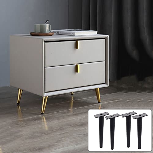 Patas para muebles de metal x4: soporte cónico resistente para sofás y mesas de centro 2