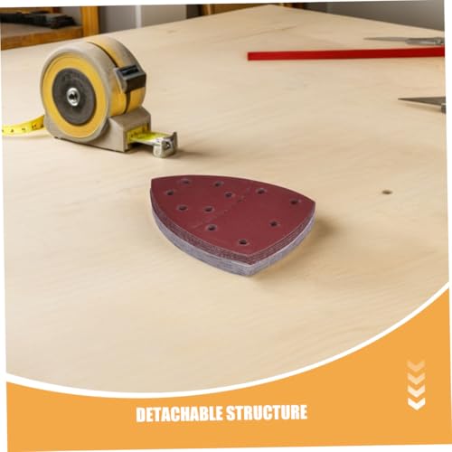 Lija triangular de papel abrasivo para carpintería metálica y madera en pack 4