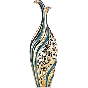 50cm Vase de Sol,Centre de Table Mariage Vase,doré Vase Haut,doré Vase Mariage,Vase Pampa,Decoration Table Mariage,Grand Vase a Poser au Sol 50 cm,Vase blan,pour décoration de Maison et de Bureau