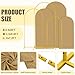 MODFUNS Arch Backdrop Stand and Cover Set 6&6.6&7.2ft Khaki Arch Backdrop Covers Set of 3 Gold Arch Frame Spandex Arched Covers for Party Birthday Banquet Wedding Ceremony Decoration