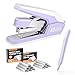 MARSROCK Effortless Stapler for Desk with 40-50 Sheet Capacity, 2000 Staples, 1-Touch Stapling, Ergonomic & Easy to Load Desktop Staplers, Heavy Duty Stapler, and Magnetic Staple Remover, Purple