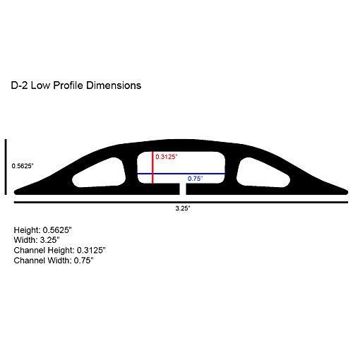 Electriduct D-2 Low Profile Rubber Duct Cord Cover Floor Cable Protector - 10 Feet - Brown (Raw Rubber Material) #TOP2