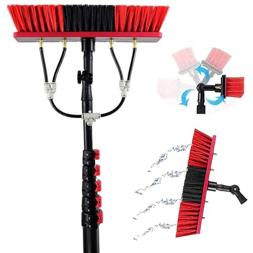 Lavage panneaux solaires et vitres en hauteur grâce au kit perche eau longue portée