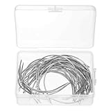 HARFINGTON 50Pcs Curved Needles 4' C Type Weaving Sewing Needles Wig Making Upholstery Big Eye for Carpet Leather Canvas Repairing Blocking Knitting