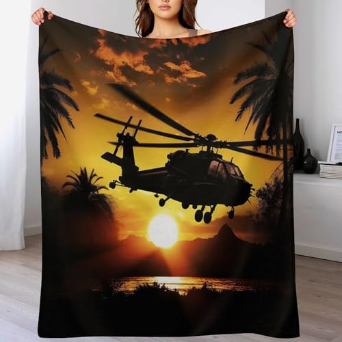 Couverture canapé hélicoptère en flannel douce 130x150 cm