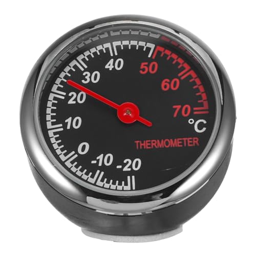 iplusmile Mini Auto Thermometer: Mechanisches Analog-Thermometer mit Zeiger Kabellos zum Messen der Temperatur von +70°C/- 20°C für Auto, Büro und...