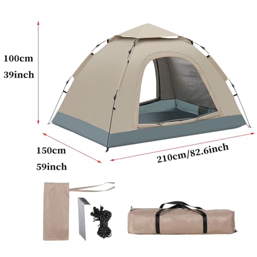 Carpa Dome para 2 personas color verde portátil ligera miniatura 6
