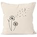 Autiga Custodia dente Note Musicali musicale Dandelion federa cuscino, cuscino decorativo di cotone quadrata, Noten Natur, unisize