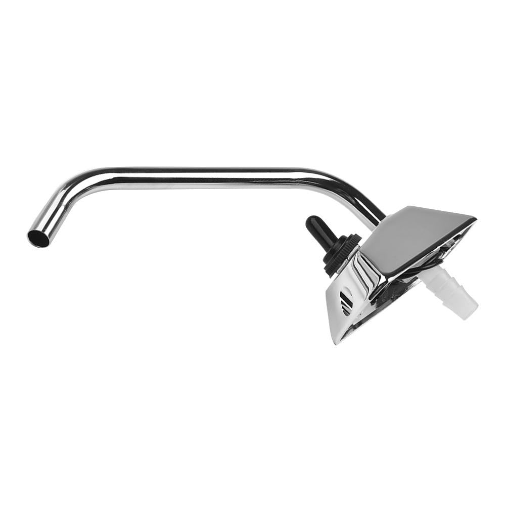 Grifo eléctrico 12V con interruptor de palanca y caño de acero para caravana