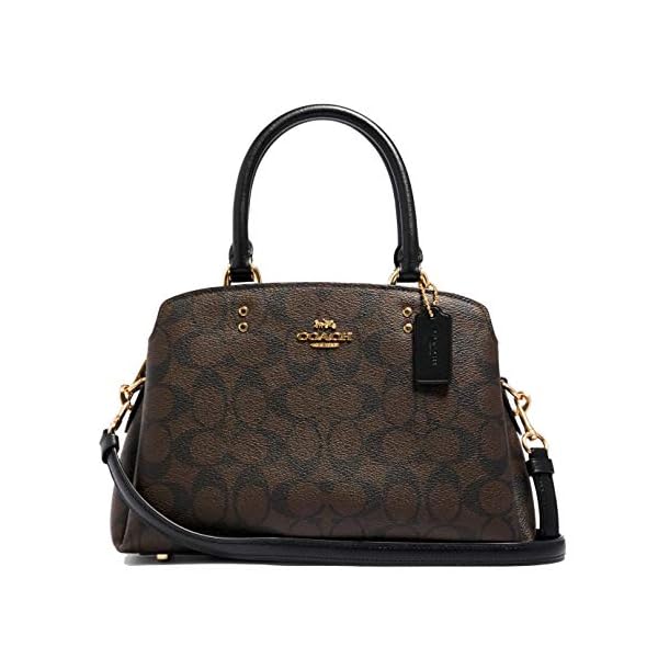 Coach Mini Lillie Carryall In Signature Canvas (Brown,black)