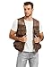 Flygo Men's Fishing Vest Utility Lightweight Outdoor Travel Safari Photo Cargo Vest with 16 pockets mesh Khaki L