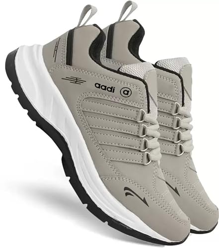 Image of AADI Men's Comfortable Lightweight Synthetic Leather Running, Walking & Gym Casual Sports Shoes