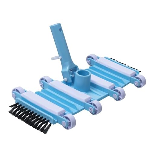 Werkapro - Escoba Flexible Con Rueda Y Cepillo Para Piscina