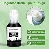 GREENSKY 102 Ink Bottles Multipack - Compatible with Epson 102 Multipack for EcoTank ET-2750 ET-2850 ET-2700 ET-2710 ET-2720 ET-2751 ET-2856 ET-3700 ET-3750 ET-3850 ET-4750 ET-4850 ET-4856 ET-15000 - Image 6