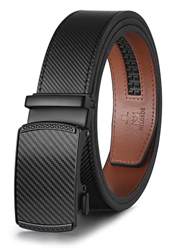 Image of MILORDE Men's Leather Ratchet Belt - 35mm - Customizable Fit