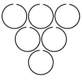 Haishine 6Pcs / Lot 38mm Anillos de pistón para Husqvarna 136 137 141 142 36 41 Piezas de Motosierra (1,5 mm de Espesor)
