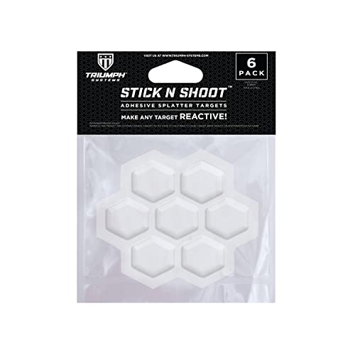 Stick N Shoot- 6 Adhesive Bleeding Targets - Splatter Targets – Reactive Target – Target Accessory – Targets For Shooting, Multi-Color #TOP4