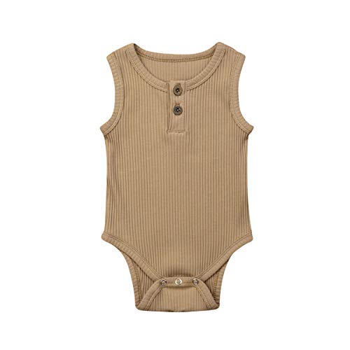 Emmababy Newborn Baby Knit Overalls Romper Vest Shirt Buttons Bodysuit Photography Outfits 3 6 9 12 18 Month (Khaki, 0-3M) Emmababy Newborn Baby Knit Overalls Romper Vest Shirt Buttons Bodysuit Photography Outfits 3 6 9 12 18 Month (Khaki, 0-3M)