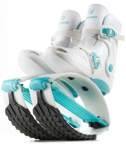 FIT BOOTS - Botas de Rebote de Nueva Generación, Originales Botas de Saltar de la Comunidad Internacional de Entrenamiento FitBoots Que Revolucionan tu Fitness, Zapatos Jump Boots, (Aqua-S-45/70kg)