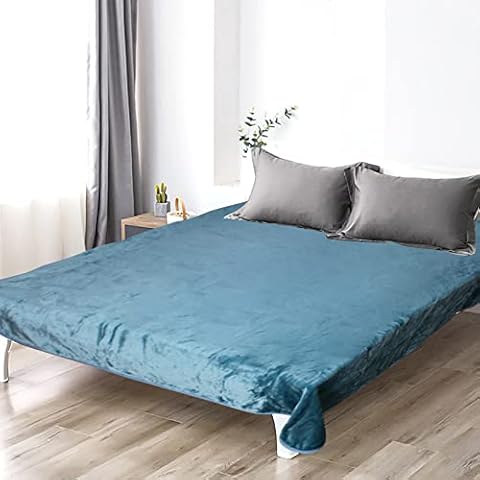 Luxury Faux Fur Mink Fleece Throw Over Teal Bed Sofa Super Soft Warm Cuddly Blanket Throw. (King 200 x 240 Cm) Cover
