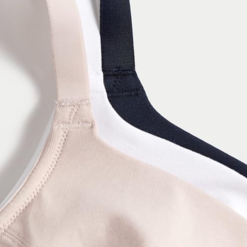 Image of Marks & Spencer 3pk Cotton & Lace Non Wired Full Cup Bras 38C