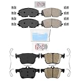 Dryowre Brake Pad Front and Rear Left Driver Right Passenger Side Ceramic for VW for Atlas