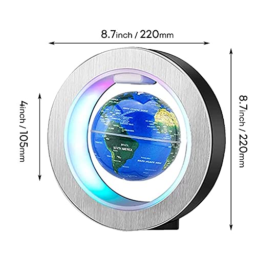 Fugest Levitation Floating Globe 4Inch Rotating Magnetic Mysteriously Suspended In Air World Map Home Decoration Crafts Fashion Holiday Gifts (Blue) #TOP7