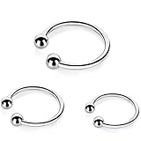 Utimi Cock Rings Stainless Steel Penis Rings Glans Ring Erection Enhancing Rings Erection Toy , 3 Piece